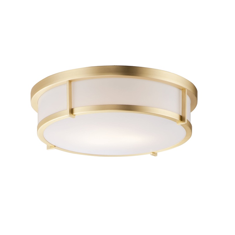Maxim 10270WTSBR Rogue E26 Three Light Flush Mount, Satin Brass