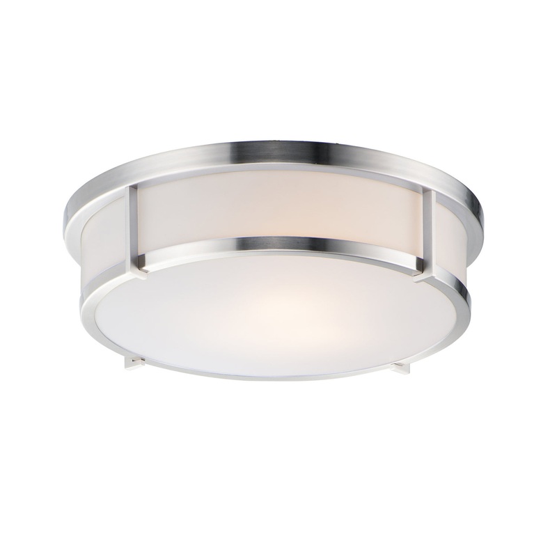Maxim 10270WTSN Rogue E26 Three Light Flush Mount, Satin Nickel