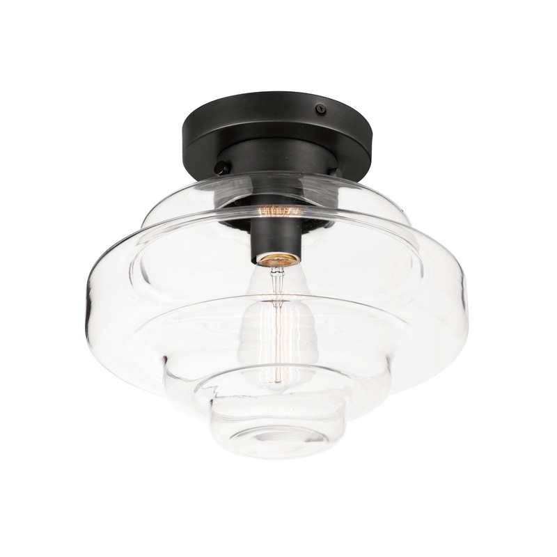 Maxim 11120CLBK Harbor One Light Flush Mount, Black