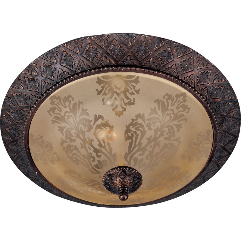 Maxim 11240SAOI Symphony Two Light Flush Mount, Oil Rubbed Bronze
