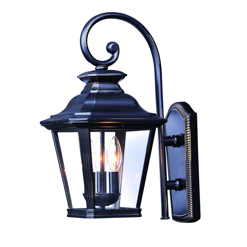 Maxim 1137CLBZ Knoxville Three Light Outdoor Wall Lantern, Bronze