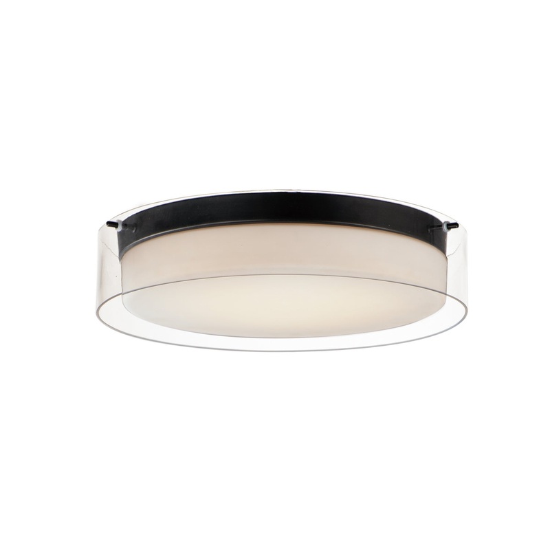 Maxim 12284CLSWBK Duo LED Flush Mount, Black