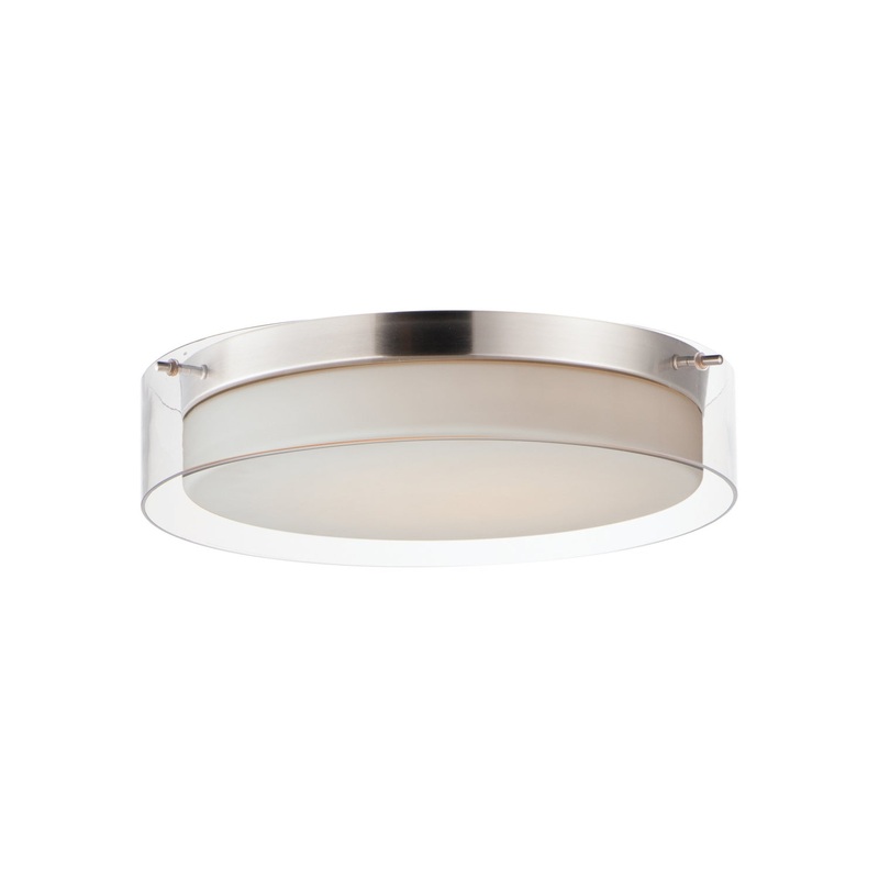Maxim 12284CLSWSN Duo LED Flush Mount, Satin Nickel