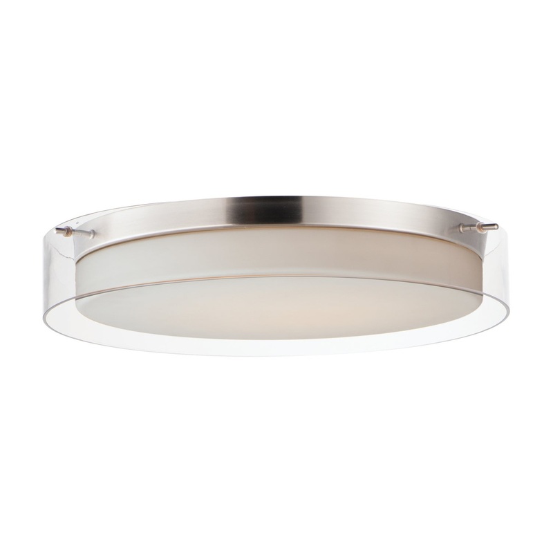 Maxim 12286CLSWSN Duo LED Flush Mount, Satin Nickel