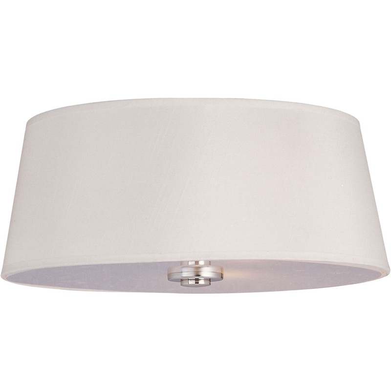 Maxim 12751WTPN Rondo Three Light Flush Mount, Polished Nickel