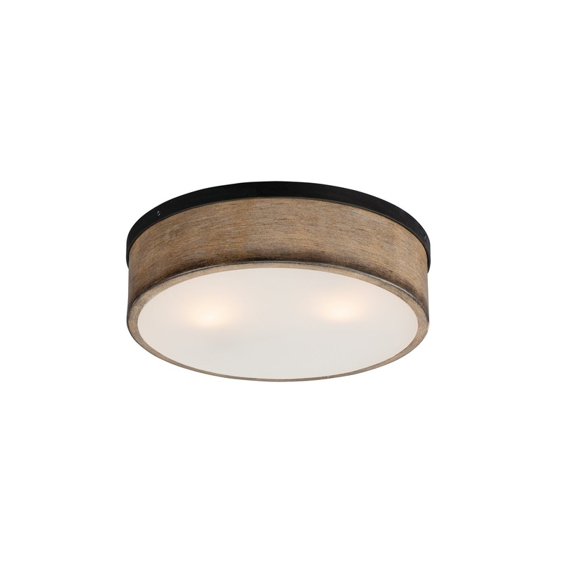 Maxim 14440DWBK Franklin Two Light Flush Mount, Driftwood / Black