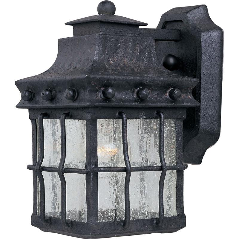 Maxim 30081CDCF Nantucket One Light Outdoor Wall Lantern, Country Forge