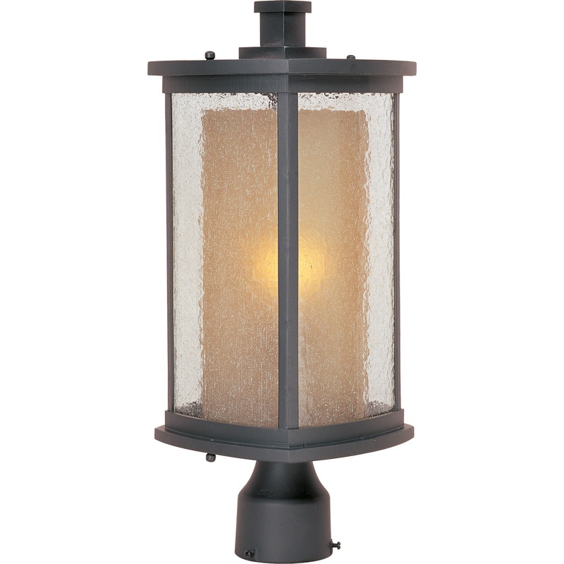 Maxim 3150CDWSBZ Bungalow One Light Outdoor Pole/Post Lantern, Bronze