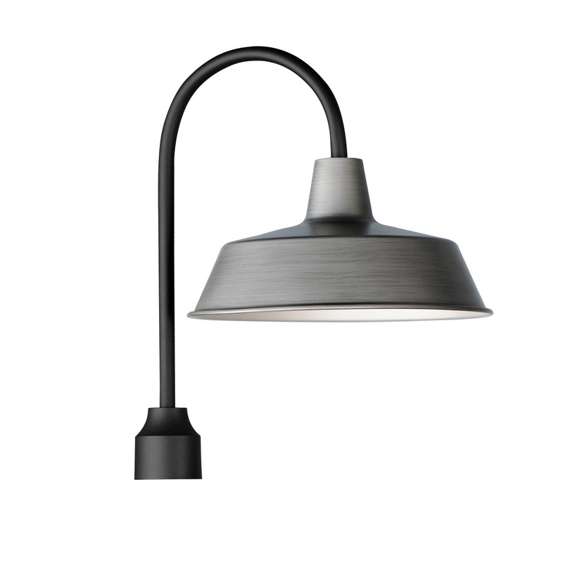 Maxim 35010WZBK Pier M One Light Post Lantern, Weathered Zinc/Black