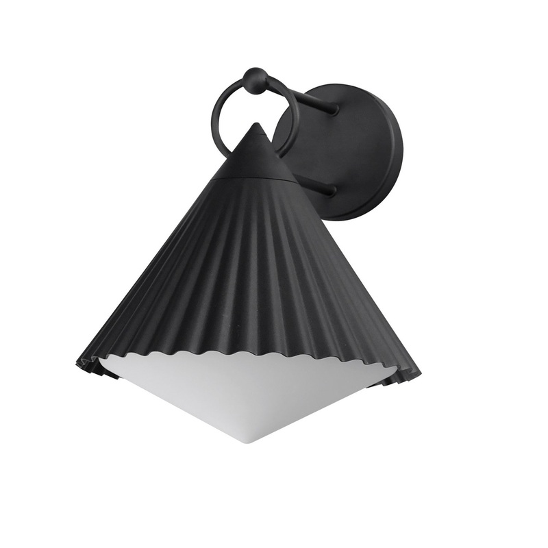 Maxim 35136WTBK Odette One Light Wall Sconce, Black