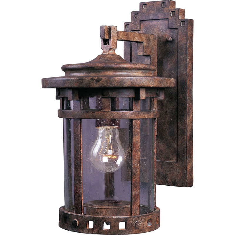 Maxim 40033CDSE Santa Barbara VX One Light Outdoor Wall Lantern, Sienna