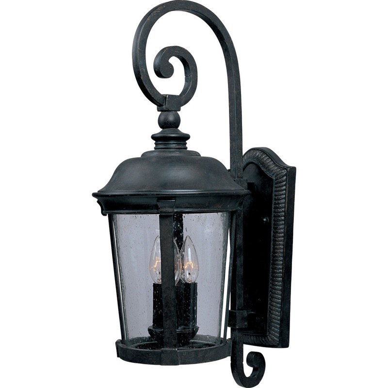 Maxim 40094CDBZ Dover VX Three Light Outdoor Wall Lantern, Bronze