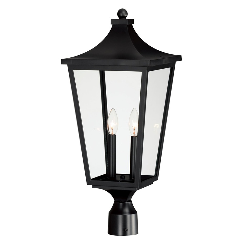 Maxim 40230CLBK Sutton Place VX Two Light Outdoor Post Lantern, Black