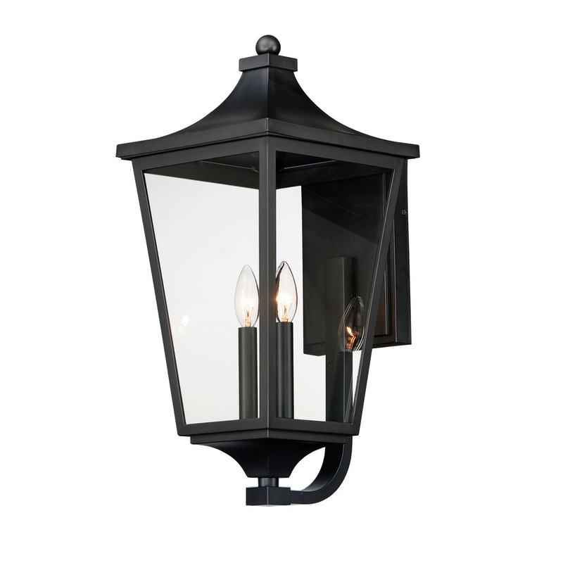 Maxim 40235CLBK Sutton Place VX Two Light Outdoor Wall Sconce, Black