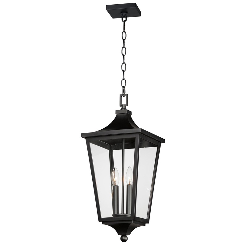 Maxim 40239CLBK Sutton Place VX Two Light Outdoor Hanging Lantern, Black