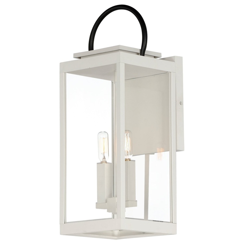 Maxim 40316CLWTBK Nassau Vivex One Light Outdoor Wall Sconce, White / Black