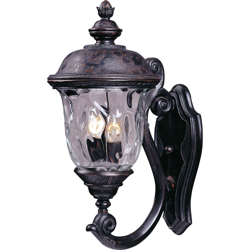 Maxim 40423WGOB Carriage House VX Two Light Outdoor Wall Lantern, Oriental Bronze