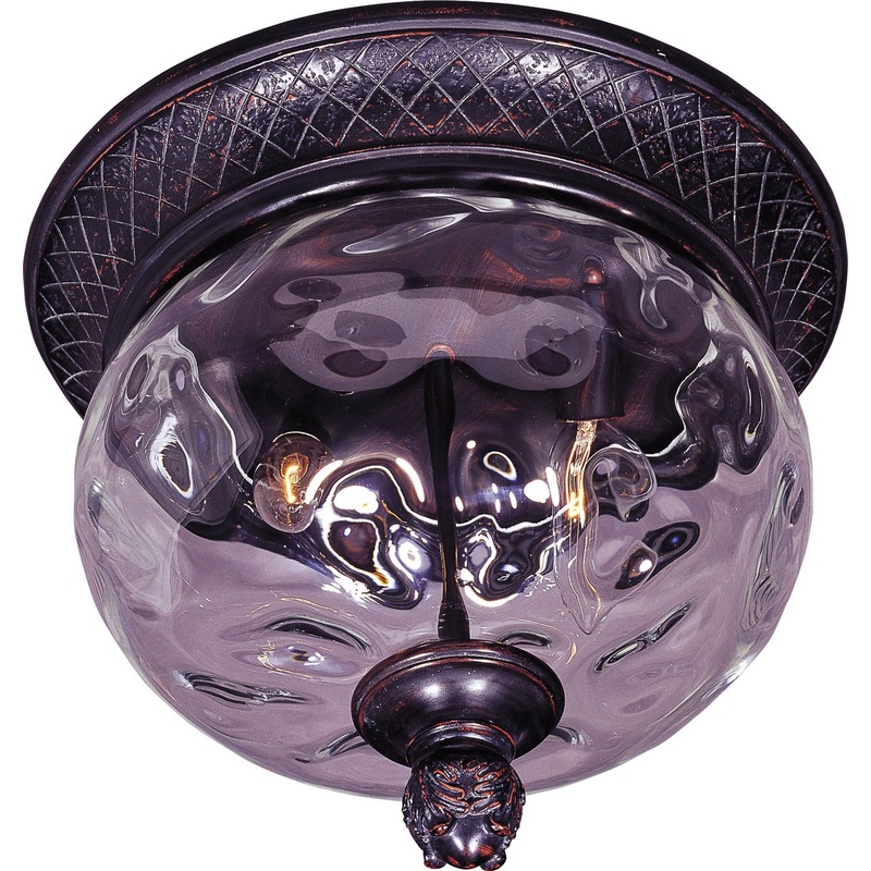 Maxim 40429WGOB Carriage House VX Two Light Outdoor Ceiling Mount, Oriental Bronze