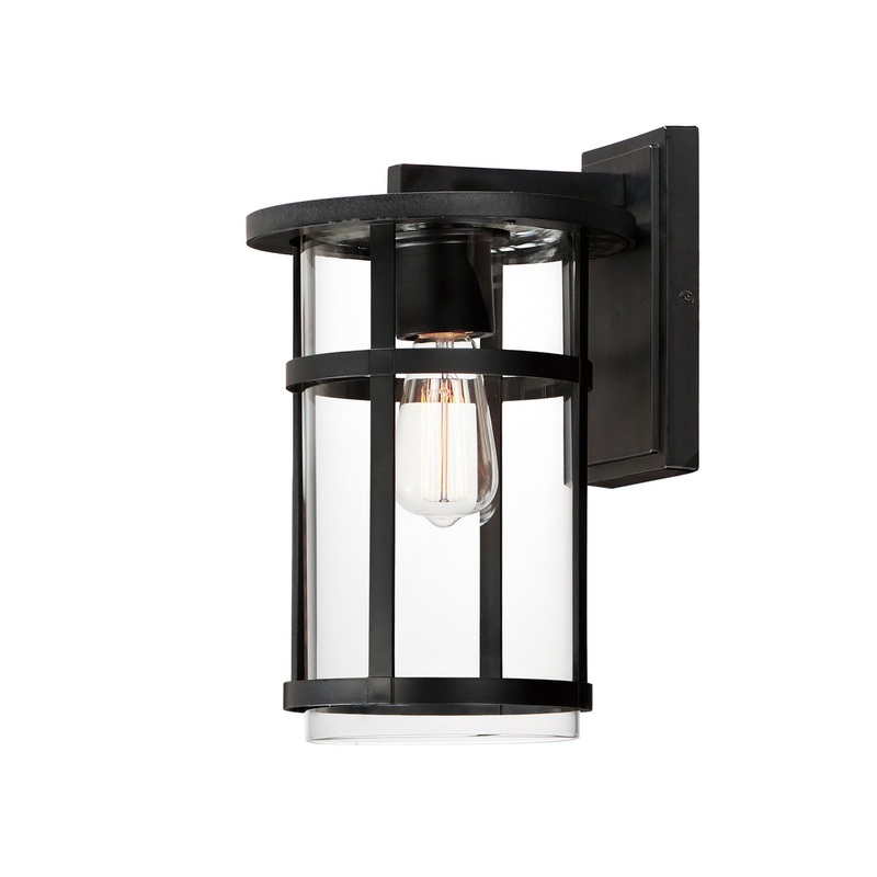 Maxim 40623CLBK Clyde Vivex One Light Outdoor Wall Sconce, Black