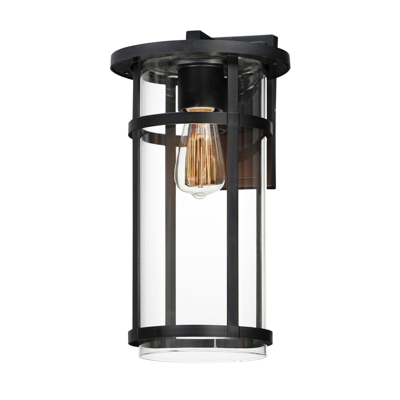 Maxim 40625CLBK Clyde Vivex One Light Outdoor Wall Sconce, Black