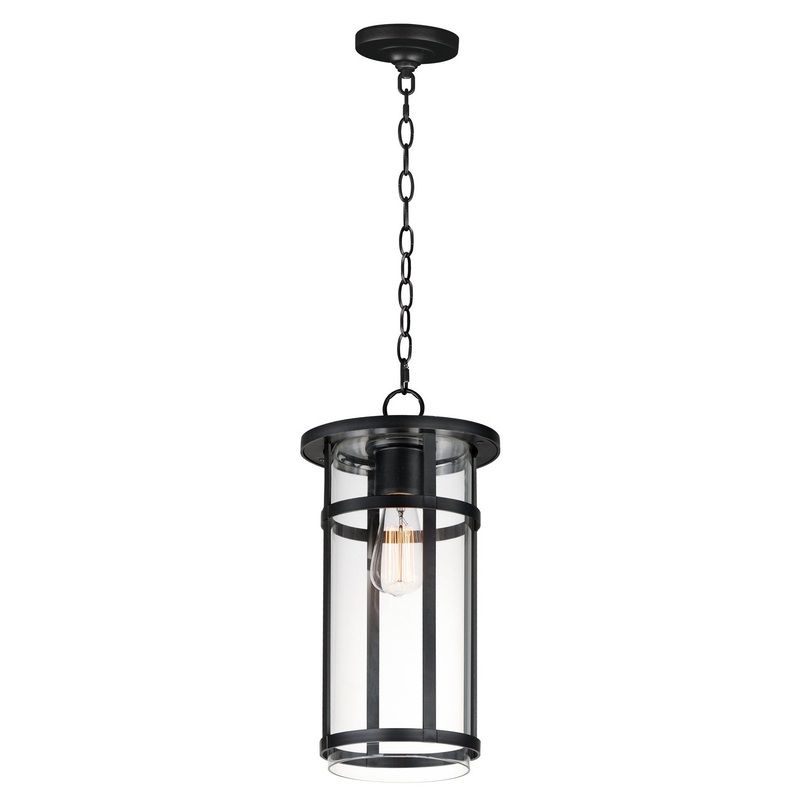 Maxim 40629CLBK Clyde Vivex One Light Outdoor Pendant, Black