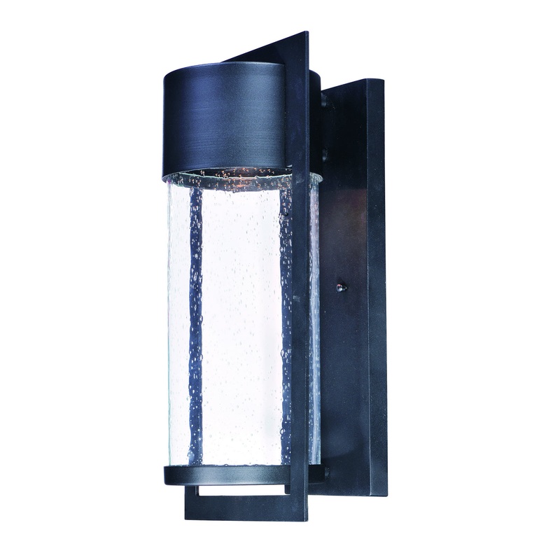 Maxim 55894BGBK Focus LED Outdoor Wall Sconce, Black