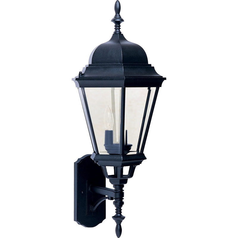Maxim 1006BK Westlake Three Light Outdoor Wall Lantern, Black