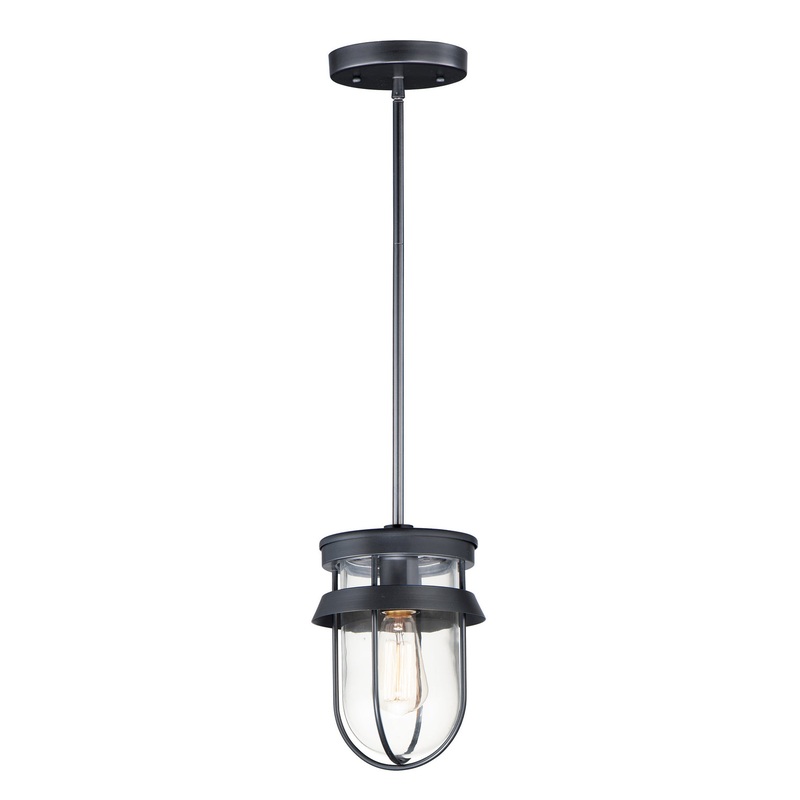 Maxim 10268CLBK Breakwater One Light Semi-Flush Mount, Black