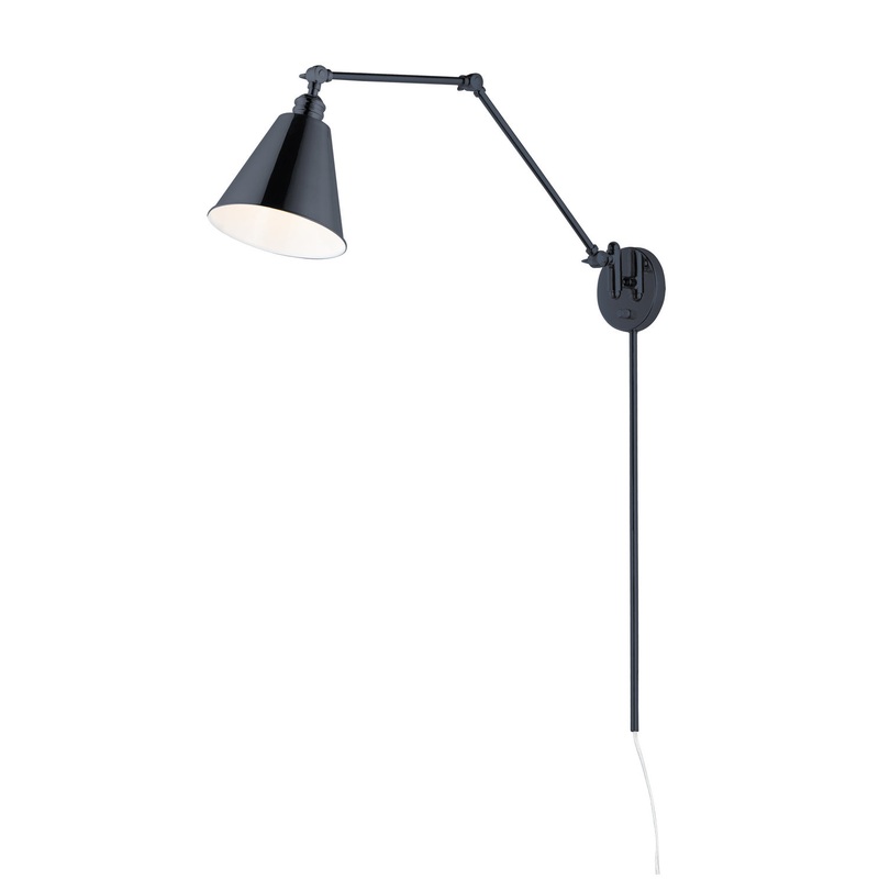 Maxim 12224BK Library One Light Wall Sconce, Black