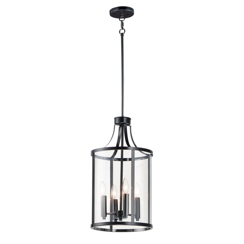 Maxim 25253CLBK Sentinel Four Light Pendant, Black