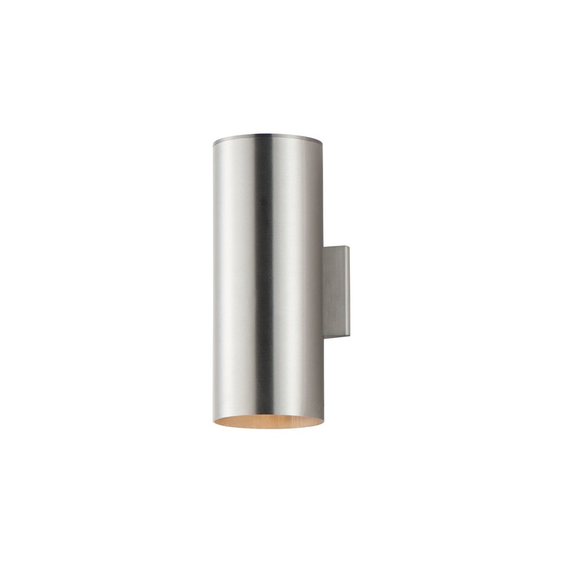 Maxim 26103AL Outpost Two Light Outdoor Wall Lantern, Brushed Aluminum