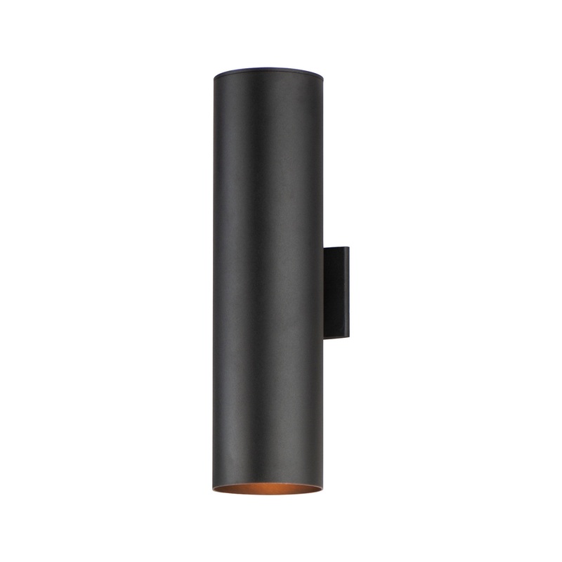 Maxim 26105BK Outpost Two Light Outdoor Wall Lantern, Black