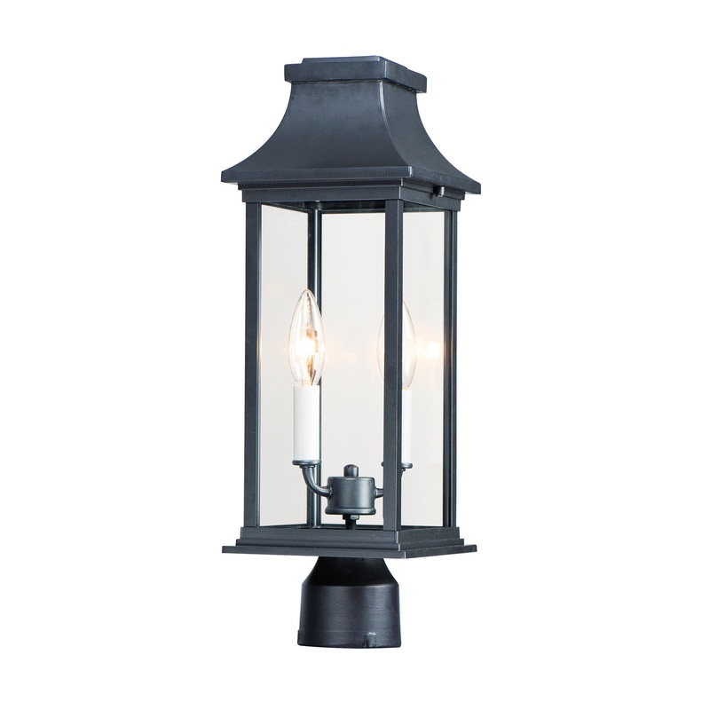 Maxim 30020CLBK Vicksburg Two Light Outdoor Post Mount, Black