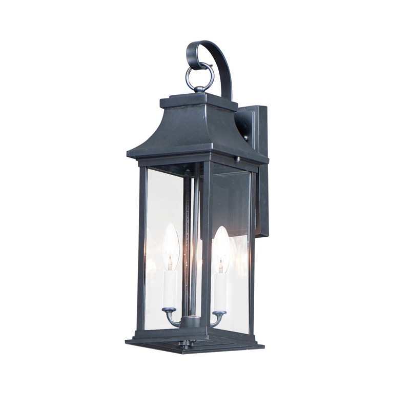 Maxim 30023CLBK Vicksburg Two Light Outdoor Wall Lantern, Black