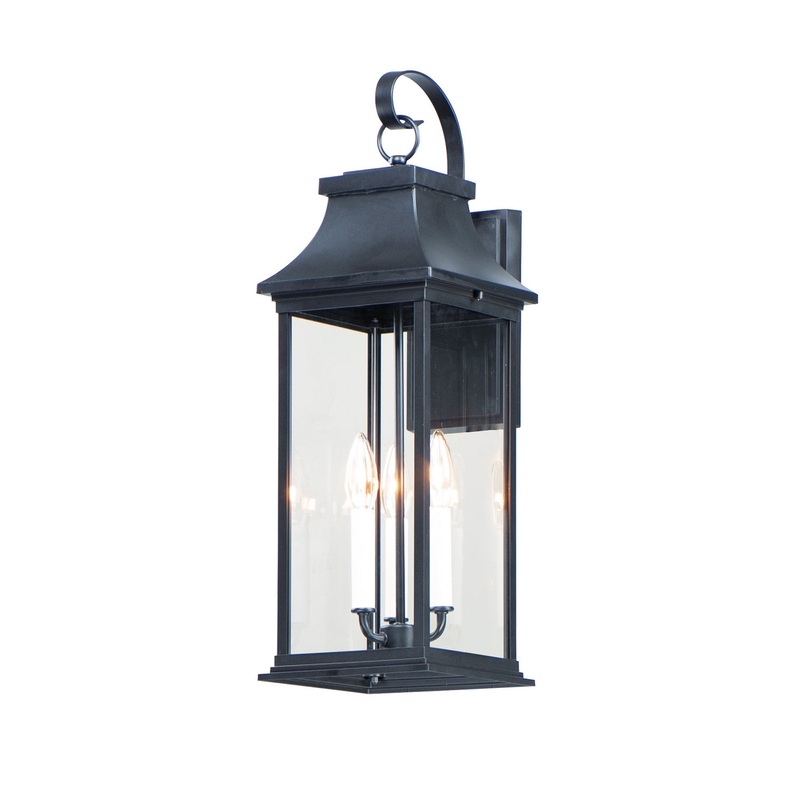 Maxim 30024CLBK Vicksburg Three Light Outdoor Wall Lantern, Black