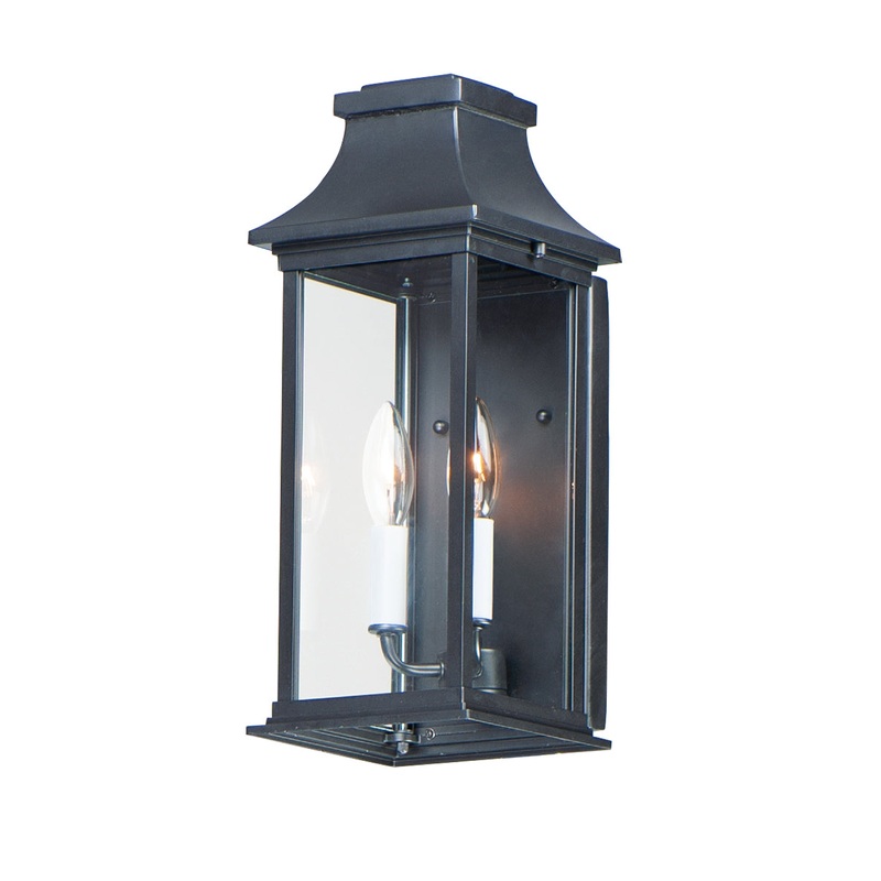 Maxim 30025CLBK Vicksburg Two Light Outdoor Wall Lantern, Black