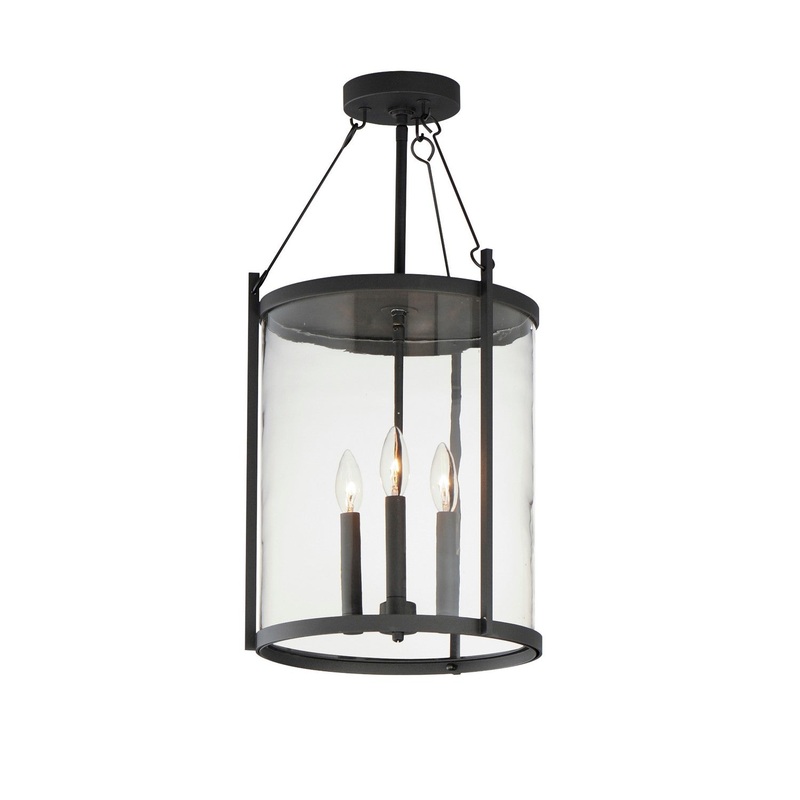 Maxim 30069CLBK Belfry Three Light Pendant, Black
