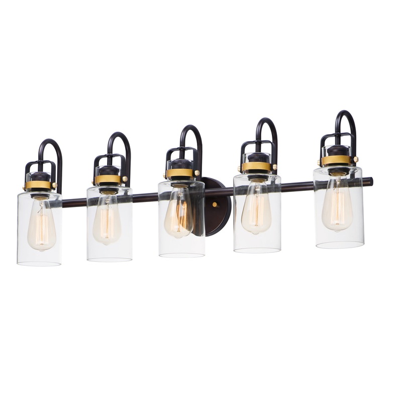 Maxim 30173CLBZGLD Magnolia Five Light Bath Vanity, Bronze / Gold