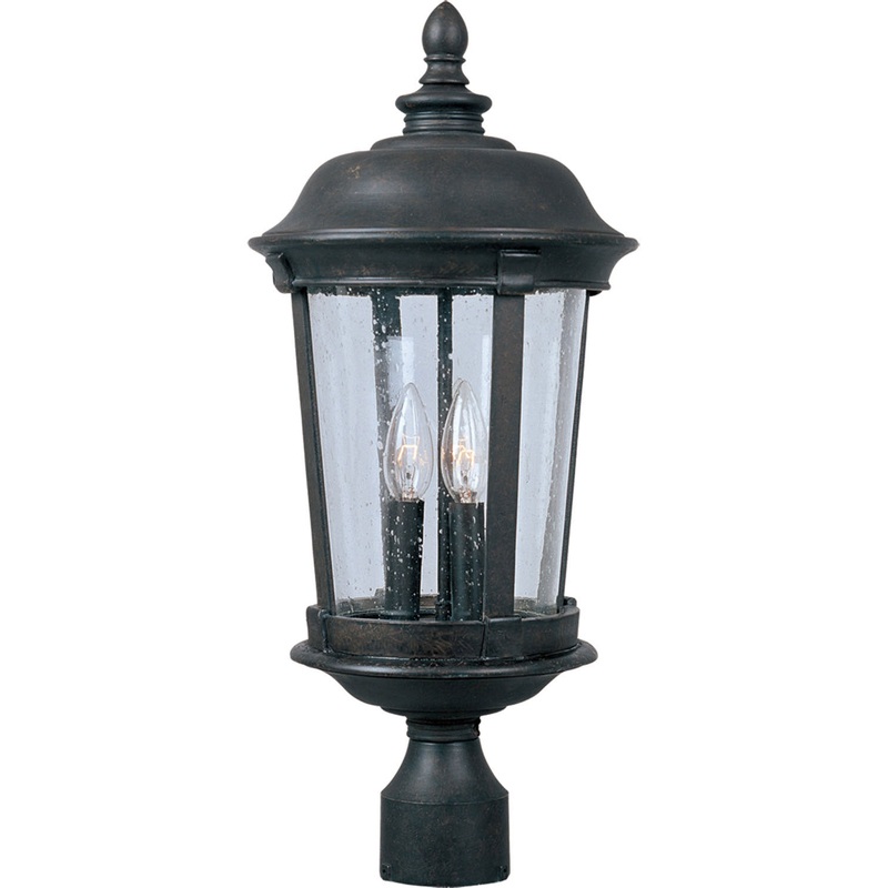 Maxim 3022CDBZ Dover DC Three Light Outdoor Pole/Post Lantern, Bronze