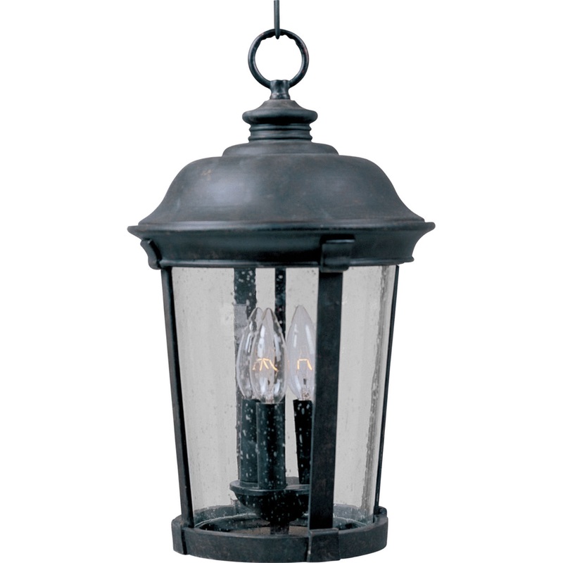 Maxim 3028CDBZ Dover DC Three Light Outdoor Hanging Lantern, Bronze