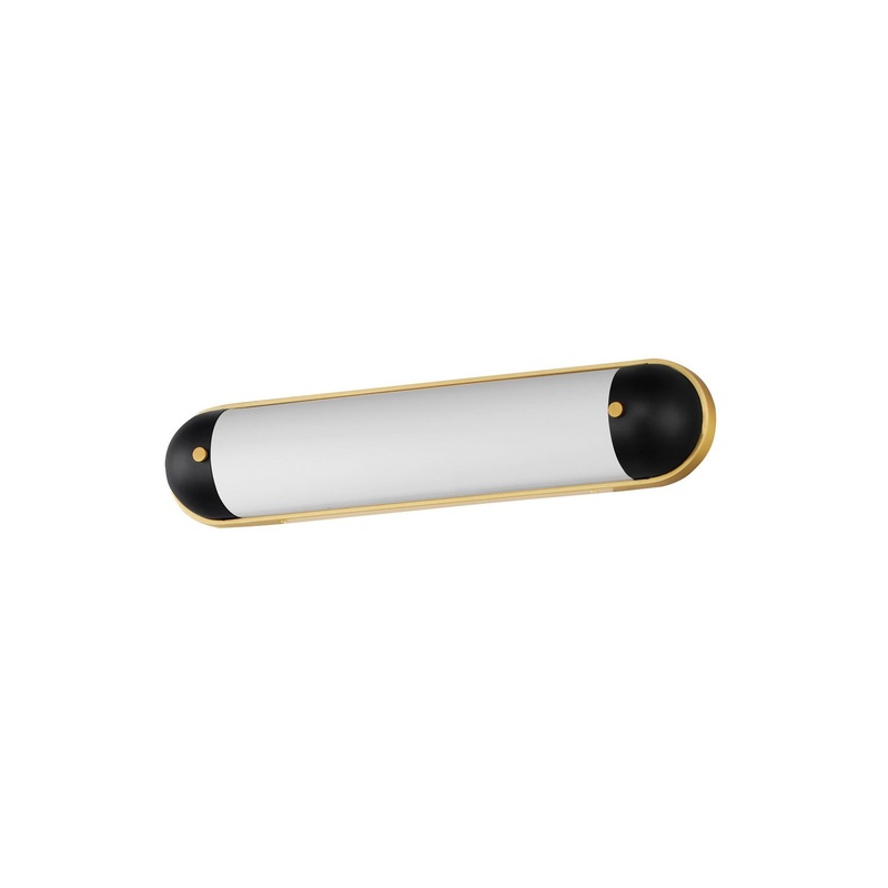 Maxim 39562SWBKNAB Capsule LED Bath Vanity, Black / Natural Aged Brass