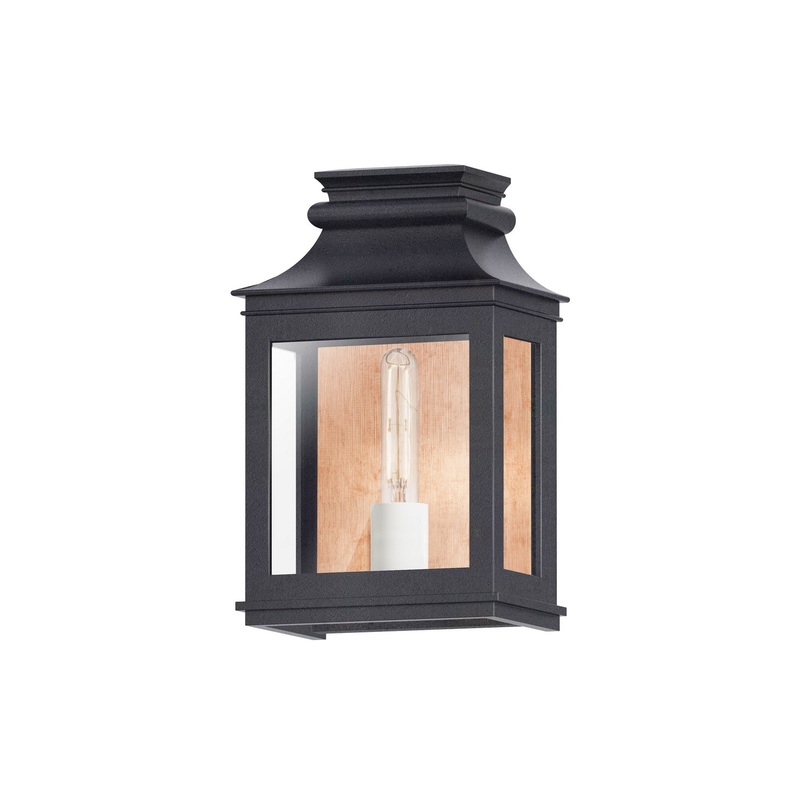 Maxim 40912CLACPBO Savannah VX One Light Outdoor Wall Sconce, Antique Copper / Black Oxide