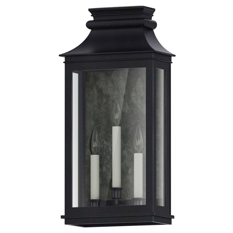 Maxim 40916CLBO Savannah VX Three Light Outdoor Wall Sconce, Black Oxide