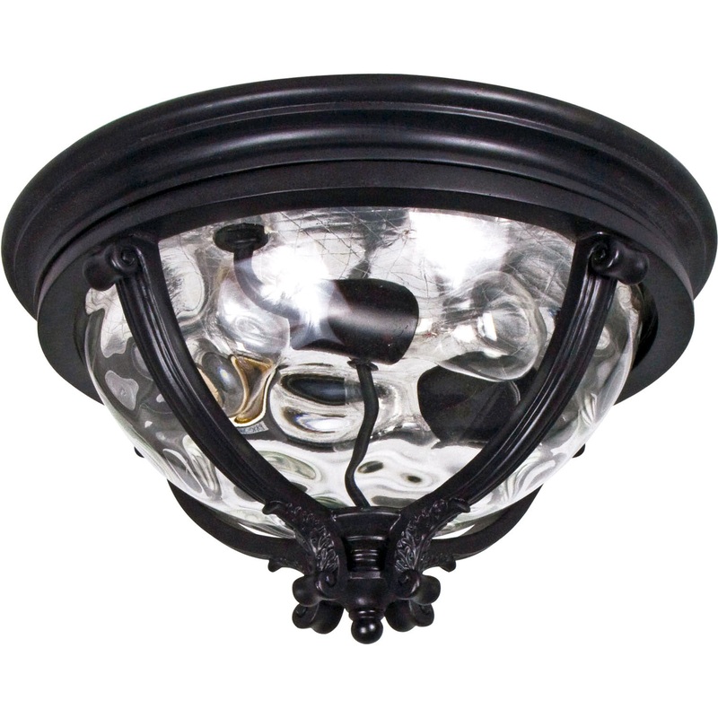 Maxim 41420WGBK Camden VX Three Light Outdoor Ceiling Mount, Black