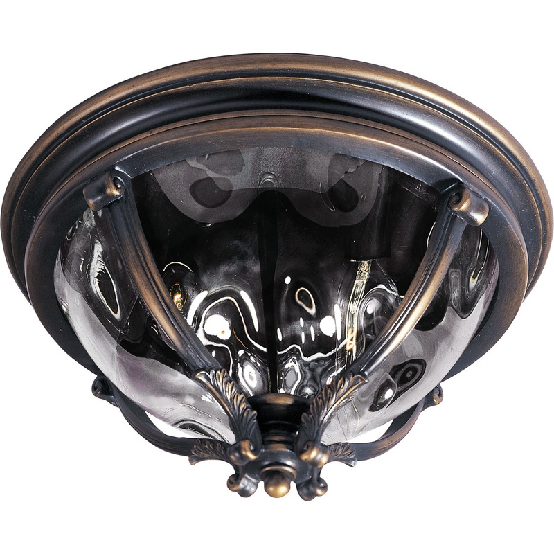 Maxim 41420WGGO Camden VX Three Light Outdoor Ceiling Mount, Golden Bronze