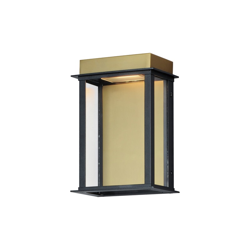 Maxim 50752BKGLD Rincon LED Outdoor Wall Sconce, Black / Gold