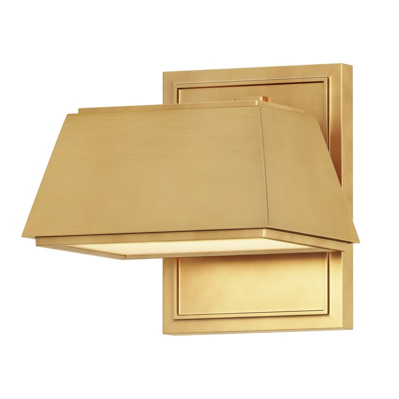 Maxim 52129AB Mansard LED Outdoor Wall Sconce, Antique Brass