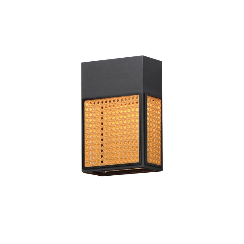 Maxim 54802RABK Lattice LED Outdoor Wall Sconce, Black