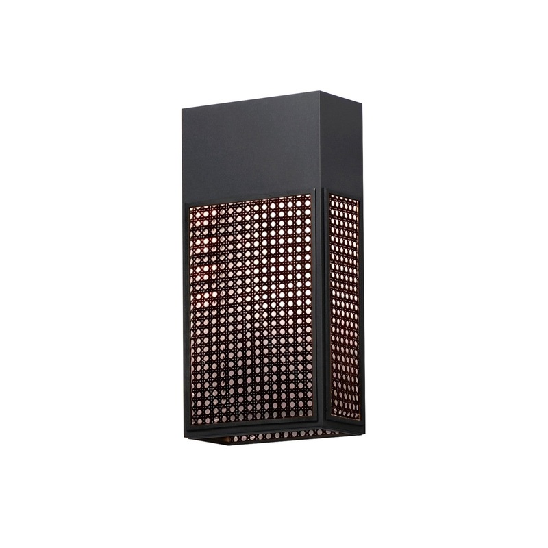 Maxim 54804BK Lattice LED Outdoor Wall Sconce, Black