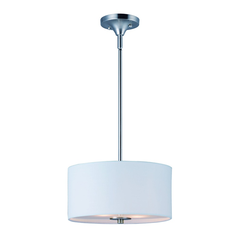Maxim 10011WLSN Bongo Two Light Semi-Flush Mount, Satin Nickel